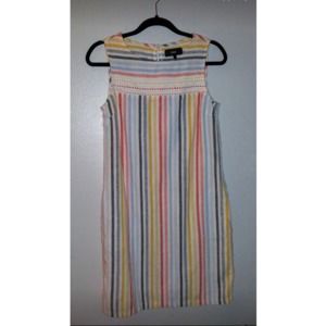 Next Shift Tunic Dress Linen Sleeveless Striped 10